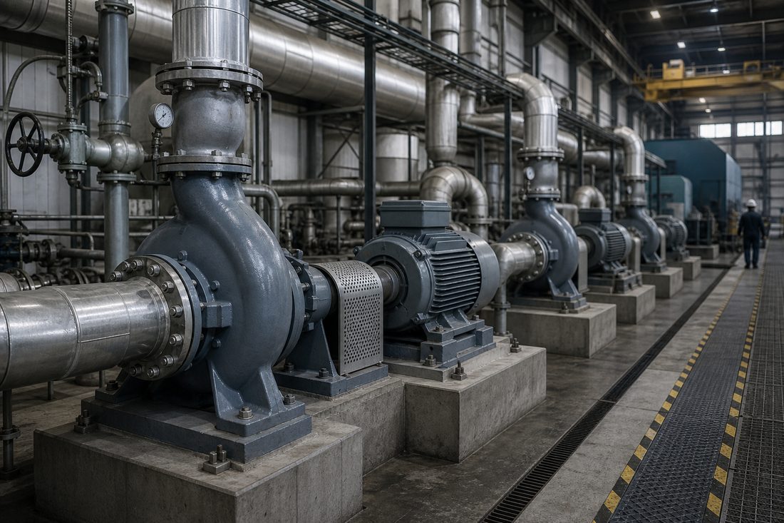 Power station feed pump installation