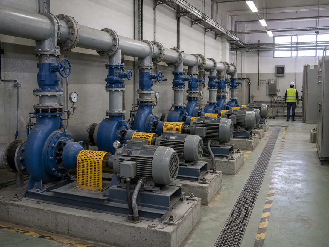 Water and wastewater pump installation