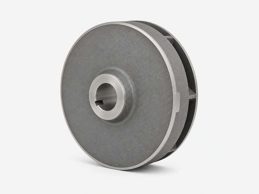 Closed cast iron pump impeller
