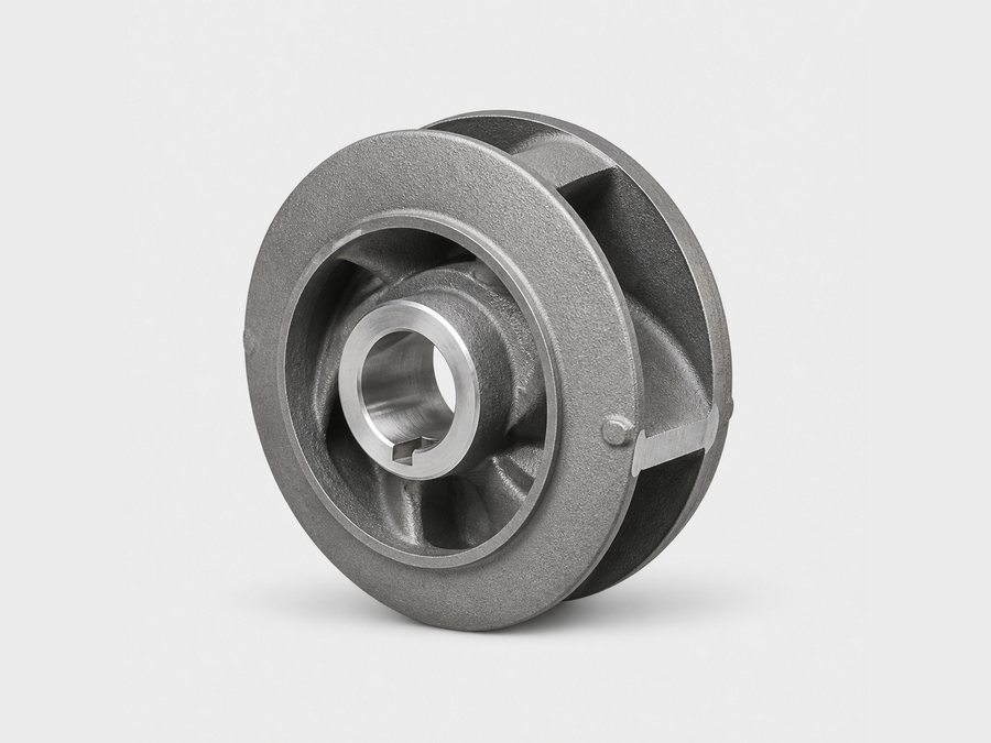 Double-suction cast iron pump impeller